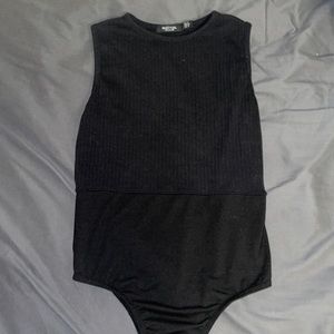 NASTYGAL sleeveless black bodysuit US 2